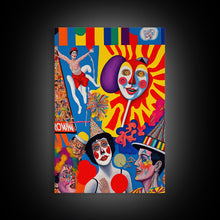 Carregar imagem no visualizador da galeria, Fictional Circus Poster Art Canvas Print, Framed Canvas Art, Creepy Circus Art