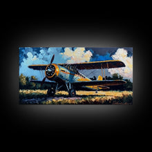 Carregar imagem no visualizador da galeria, Aeroplane Art, Antique Airplane Painting Canvas Print, Framed Canvas Art, Above Sofa Art, Gift for RC Plane Pilot, Airplane Art