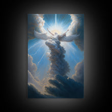 Load image into Gallery viewer, Angel Art, Framed Wall Art, Canvas Print, Angelic Art, Angel Painting, Angel Rising To The Heavens