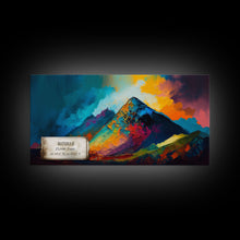 Load image into Gallery viewer, Batura II, Mountain Wall Art, Framed Canvas Print, Mountain landscape Paining Print, Abstract Landscape Art