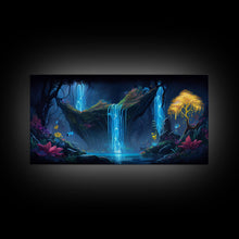 Load image into Gallery viewer, Enchanted Forest Painting, Fantasy Art, Fairy House, Fantasy, Woodland Decor, Woods, Forest, Fairy Forest