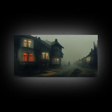 Load image into Gallery viewer, Creepy WildWest Art, canvas print, gloomy abandoned street