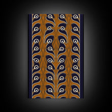 Load image into Gallery viewer, Art Deco Pattern Wall art - Framed Canvas Print - Art Deco - Abstract nature - Orange art - Patterns art - Beautiful art - Living room art