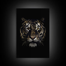 Load image into Gallery viewer, Beautiful Tiger Portrait Art Print, Framed Wall Art, Canvas Print, Big Cat Art, Tiger Painting