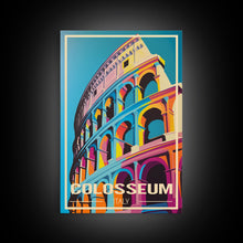 Load image into Gallery viewer, Colosseum, Rome Wall Art, Italy Travel Poster, Europe Wall Art, Travel Wall Print, Travel Poster, Travel Wall Art, Canvas Wall Print