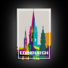 Load image into Gallery viewer, Edinburgh Travel Poster, Europe Wall Art, Scotland Art Print, Travel Wall Print, Travel Poster, Travel Wall Art, Canvas Wall Print