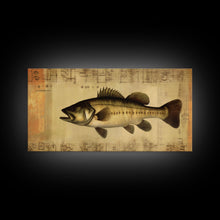 Load image into Gallery viewer, Fish Wall Decor, Animal Wall Art, Nature Wall Art, Minimalist Wall Decor, Panoramic Wall Decor, Canvas Print, Wall Art, Framed Canvas Art