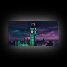 Load image into Gallery viewer, Big Ben Wall Art, London Landscape, Cityscape Wall Art, England Wall Decor, Panoramic Wall Decor, Canvas Print, Wall Art, Framed Canvas Art