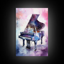 Load image into Gallery viewer, Grand Piano Wall Art, Musical Instrument Print, Studio Art, Framed Canvas Print, Piano Art, Baby Grand Piano