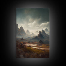 Load image into Gallery viewer, Arizona wall art, canvas print, desert, rocks, mountains, steppes, cool nature wall decor