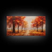 Carregar imagem no visualizador da galeria, Fall Decor, Beautiful Forest In Early Autumn, Landscape Framed Canvas Print Painting, Wall Art, Wall Decor, Autumn Decor, Farmhouse Decor