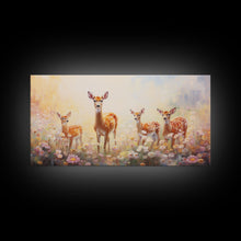 Load image into Gallery viewer, Deer Wall Art, Deer Art Print, Animal Wall Art, Panoramic Art, Wall Art, Canvas Art, Landscape Art, Southern Wall Art, Farmhouse Wall Decor