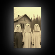 Load image into Gallery viewer, Ghost Art Print, Haunted House Art, Horror Art Print, Spooky Room Decor, Canvas Print, Wall Art, Vertical Print, Home Decor, Wall Decor
