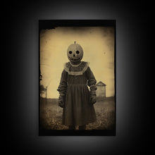 Load image into Gallery viewer, Creepy Wall Art, Horror Home Decor, Scary Wall Art, Spooky Halloween Canvas Print, Wall Art, Vertical Print, Home Decor, Wall Decor