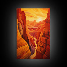 Carregar imagem no visualizador da galeria, Canyon Wall Art, Sunset Wall Print, Landscape Print, Canvas Print, Wall Art, Vertical Art, Friendship Gift, Above Bed Art, Camper Wall Decor