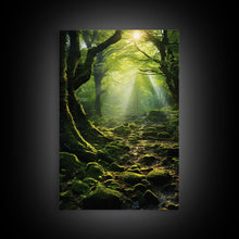 Carregar imagem no visualizador da galeria, Forest Wall Art, Nature Prints, Trees Wall Art, Canvas Print, Wall Art, Vertical Art, Teacher Gift, Over Bed Wall Decor, Bookshelf Decor
