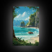 Load image into Gallery viewer, Beach Wall Art, Ocean Print, Seashore Wall Print, Canvas Print, Wall Art, Vertical Art, Birthday Gift, Beach House Wall Decor, Office Prints