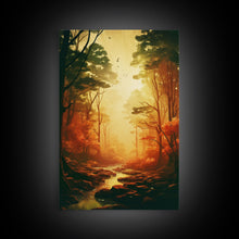Carregar imagem no visualizador da galeria, Forest Wall Art, Trees Art Print, Sunset Print, Canvas Print, Wall Art, Vertical Art, Nature Lover Gift, Camper Wall Decor, Country Wall Art