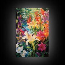 Cargar imagen en el visor de la galería, Flowers Wall Print, Floral Art, Calla Lily Print, Spring Art, Canvas Print, Wall Art, Vertical Art, Congratulations Gift, Country Home Art