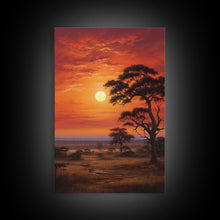 Carregar imagem no visualizador da galeria, African Wall Art, Savannah Wall Art, Canvas Print, Wall Art, Vertical Art, Landscape Print, Retirement Gifts, Apartment Wall Decor, RV Decor