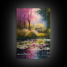 Load image into Gallery viewer, Zen Wall Art, Lake Wall Art, Lotus Print, Canvas Print, Set Of 3 Prints, Wall Art, 3 Piece Wall Art, Dining Room Decor, Home Decor Prints