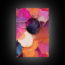 Carregar imagem no visualizador da galeria, Girly Wall Art, Vibrant Wall Print, Abstract Art Print, Canvas Print, Wall Art, 3 Piece Wall Art, Living Room Prints, Office Wall Decor