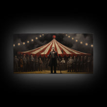 Load image into Gallery viewer, The Cursed Circus, Unique Halloween Art, Framed Canvas Print, Halloween Poster Art, Horror Prints, Victorian Oil Painting, Halloween Decor