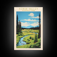 Load image into Gallery viewer, Kobuk Valley National Park, Alaska Travel Art, National Park Print, Minimalist Travel Art, Midcentury Modern Retro Style Landscape