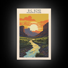 Load image into Gallery viewer, Biscayne National Park Florida Travel Art, National Park Print, Minimalist Travel Art, Midcentury Modern Style Landscape Painting