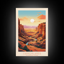 Carregar imagem no visualizador da galeria, Canyonlands National Park Travel Poster Print, Canvas Print Wall Art, Utah Travel Art, Midcentury Modern Travel Decor