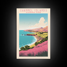 Carregar imagem no visualizador da galeria, Channel Island National Park Travel Poster Print, Canvas Print Wall Art, California Travel Art, Midcentury Modern Travel Decor