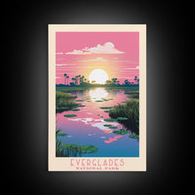 Carregar imagem no visualizador da galeria, Everglades National Park Florida Travel Art, National Park Print, Minimalist Travel Art, Midcentury Modern Style Landscape Painting
