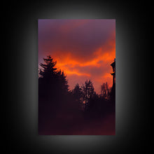 Carregar imagem no visualizador da galeria, 3 Piece Canvas Wall Decor, Ready To Hang Canvas Prints, Victorian Style Haunted House, Spooky Halloween Wall Art Decor