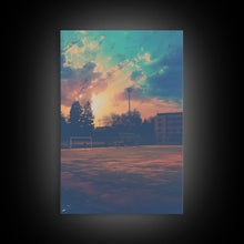 Carregar imagem no visualizador da galeria, Football Field, Kids Wall Art, Canvas Print, Wall Hanging, Portrait Art, Soccer Coach Gift, Soccer Wall Art, Family Home Art, Dorm Room Art