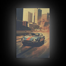 Carregar imagem no visualizador da galeria, Car Wall Art, Classic Car Wall Art, Canvas Print, Wall Hanging, Portrait Art, Car Lover Gift, Man Cave Art, Living Room Print, Bookshelf Art