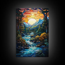 Carregar imagem no visualizador da galeria, Abstract Wall Art, Nature Wall Art, Forest Print, Canvas Print, Wall Hanging, Portrait Art, River Art, Office Wall Decor, Housewarming Gift