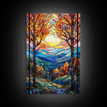 Carregar imagem no visualizador da galeria, Forest Wall Art, Vibrant Art, Abstract Nature Print, Canvas Print, Wall Hanging, Portrait Art, Home Decor Prints, Family Home Decor