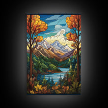 Carregar imagem no visualizador da galeria, Abstract Nature Print, Forest Wall Art, Canvas Print, Wall Hanging, Portrait Art, Nature Wall Art, Bedroom Prints, Landscape Art Print