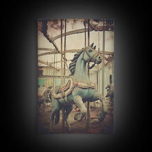 Carregar imagem no visualizador da galeria, Abandoned Circus, Carousel Art, Carnival Art, Canvas Print, Wall Hanging, Portrait Art, College Dorm Decor, Gaming Wall Decor, Office Art