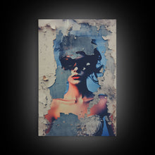 Carregar imagem no visualizador da galeria, Abstract Portrait, Portrait Painting, Abstract Art Print, Canvas Print, Wall Hanging, Portrait Art, Bedroom Teen Girl Art, Bedroom Prints