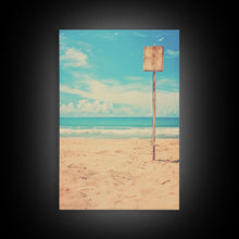 Load image into Gallery viewer, Beach Wall Art, Ocean Print, Minimalist Wall Art, Canvas Print, Wall Hanging, Portrait Art, Housewarming Gift, Living Room Wall Art