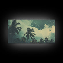 Carregar imagem no visualizador da galeria, A Florida Rain Storm, Framed Canvas Print, Liminal Art, Liminal Spaces, Framed Wall Art, Game Room Decor, Dark Moody Art