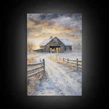 Carregar imagem no visualizador da galeria, Fall Decor, Barn Amongst The Falling Leaves, Farmhouse Decor, Fall Art, Autumn Decor, Thanksgiving Seasonal Wall Art