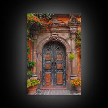 Cargar imagen en el visor de la galería, Change2 Indian Wall Art, Colorful Indian Doors, Framed Canvas Print, Painting Print, Traditional Hindu Architecture, Ready To Hang