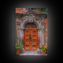 Cargar imagen en el visor de la galería, Change23. Mexican Wall Art, Framed Canvas Print, Old Town Mexico Architecture Wall Art, Framed Art