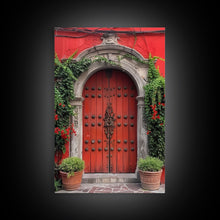 Cargar imagen en el visor de la galería, Change Hacienda Architecture Framed Canvas Print, Mexican Wall Art, Art of Mexico, Original Artwork, Wood Framed Ready To Hang