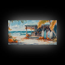 Load image into Gallery viewer, beach Christmas, Christmas beach art, tropical Christmas decor, canvas print, beach Christmas decor, holiday wall art