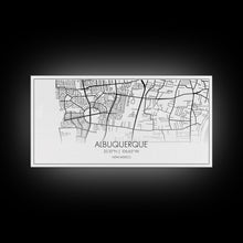 Carregar imagem no visualizador da galeria, Albuquerque Street Map, New Mexico Map, Map Print, Modern Art, Wall Art, Canvas Print, City Maps, Office Gift, Prints, Above Bed Décor