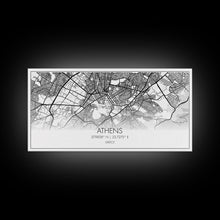 Load image into Gallery viewer, Athens Street Map, Greece Map, Map Print, Modern Art, Wall Art, Canvas Print, Preppy Room Décor, Coffee Bar Décor, Graduation Gifts, Office