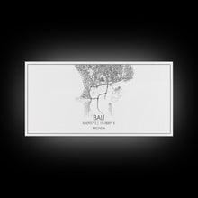 Carregar imagem no visualizador da galeria, Bali Street Map, Indonesia Map, Map Print, Modern Art, Wall Art, Canvas Print, Asian Wall Art, Over Bed Wall Art, Gift For Friend, Prints